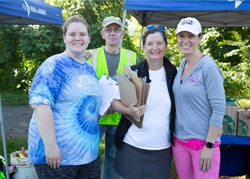 Pictured are some of the Friend of the Riverfront's volunteers who have spent decades preserving the trails.