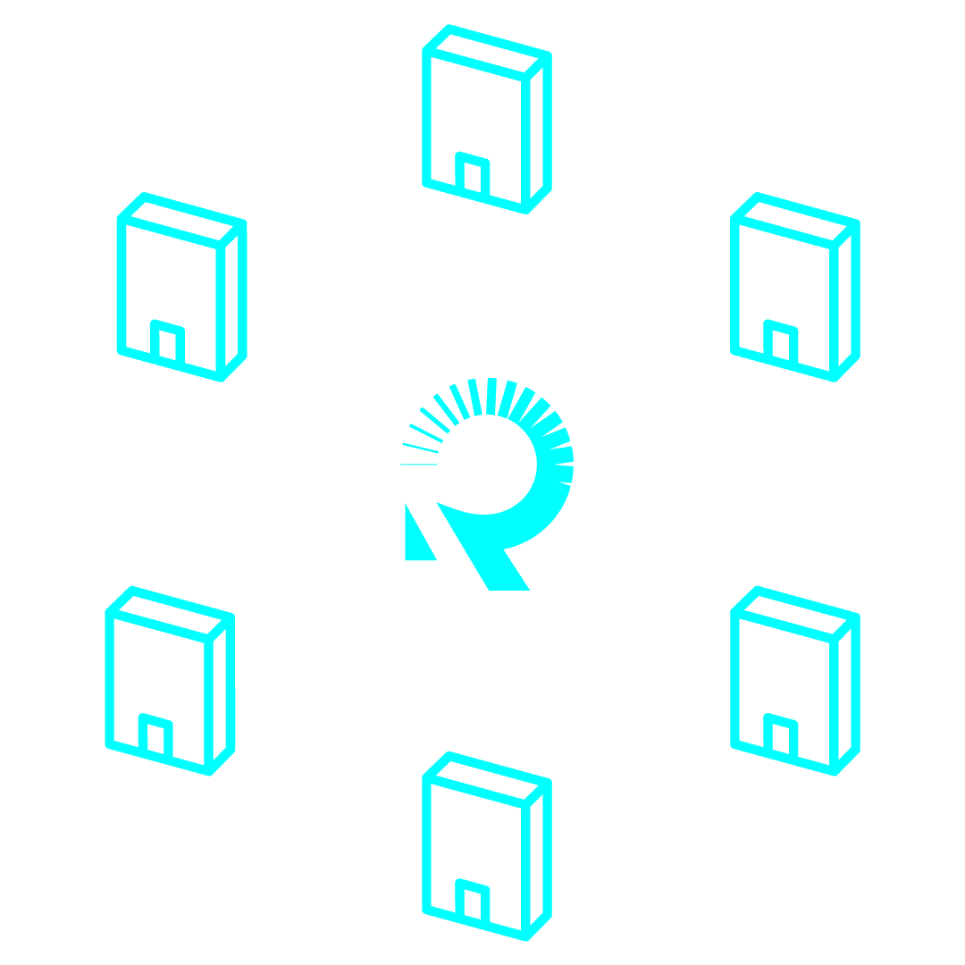 icon showing locations centrally consolidating to be managed by RoadRunner